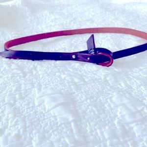 NEW Burgundy Leather Knot Belt